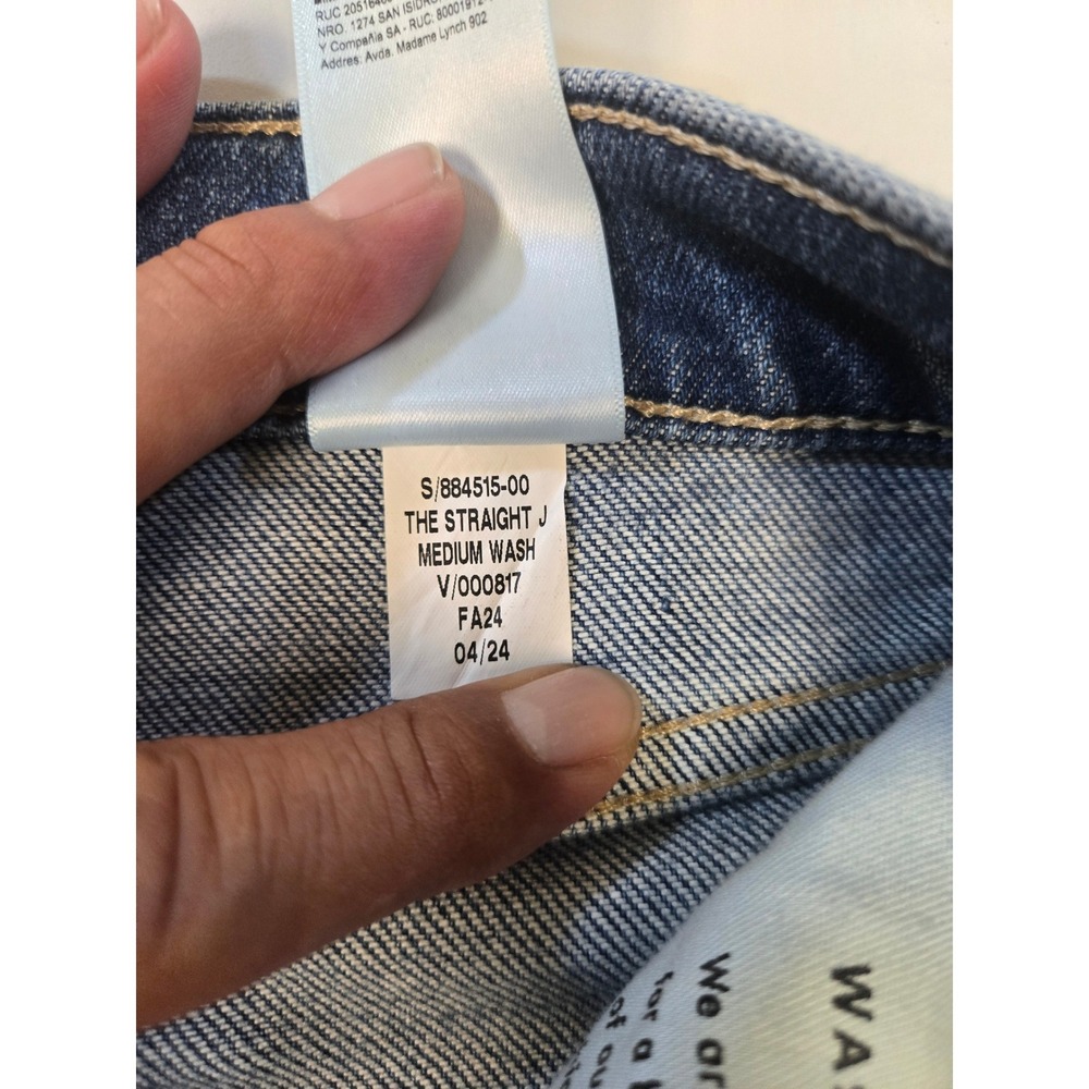 Banana Republic The Straight J Medium Wash Straight Leg Jeans Size 28 884515-00 - Picture 5 of 12